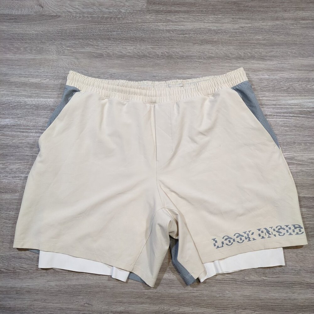 Lululemon Men's XXL Pace Breaker Short 7" Nordic Muslin Light Cast Lined